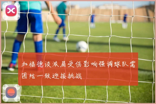 加福德谈浓眉受伤影响强调球队需团结一致迎接挑战